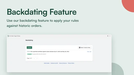 SC Order Tags &amp; Flows screenshot