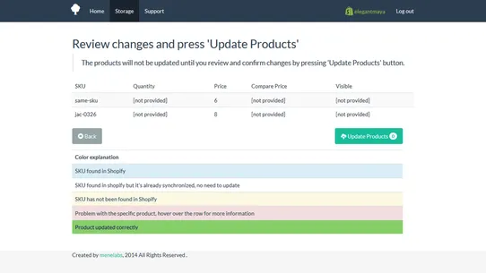 Menelabs Storage Synchronizer screenshot