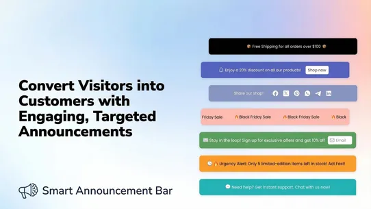 Smart Announcement Bar screenshot