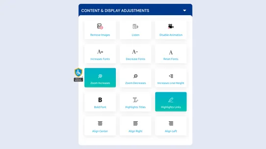 ADA Tray Web Accessibility screenshot