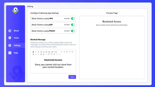 Block SpyTools, VPN/RDP/bots screenshot