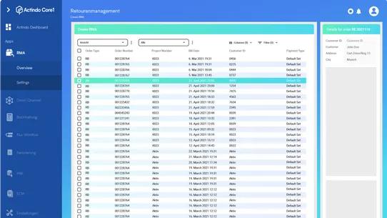 Actindo Core1 DOP Connector screenshot