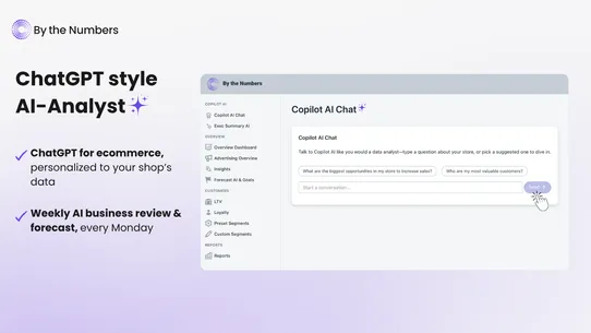 By the Numbers: AI Analytics screenshot