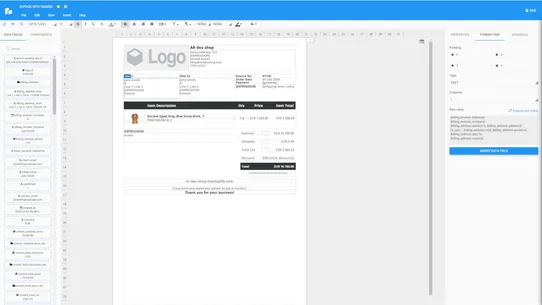 Printout Designer screenshot