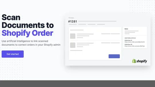 Scan documents to orders screenshot