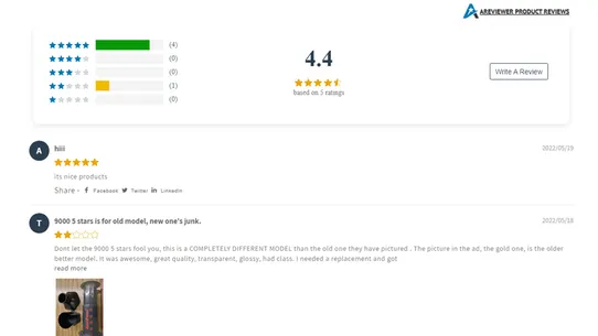 Areviewer Product Reviews screenshot