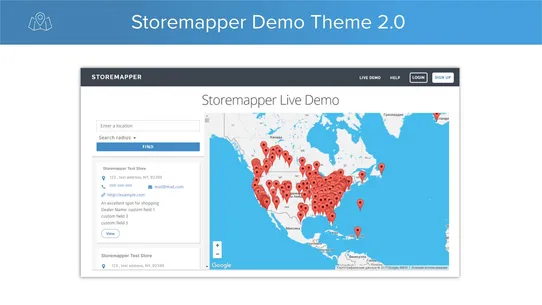 Storemapper Store Locator Map screenshot