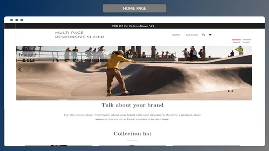 Multi Page Responsive Slider screenshot