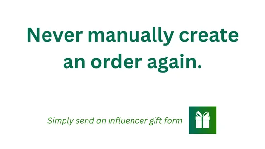 Influencer Gift Form screenshot