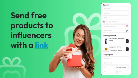 IGF ‑ Influencer Gift Form screenshot