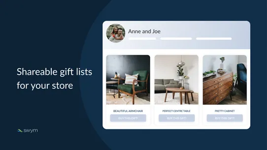 Swym Gift Lists and Registries screenshot