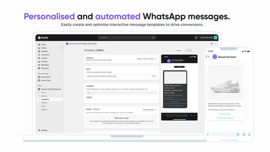 Back In Stock WhatsApp Alerts screenshot