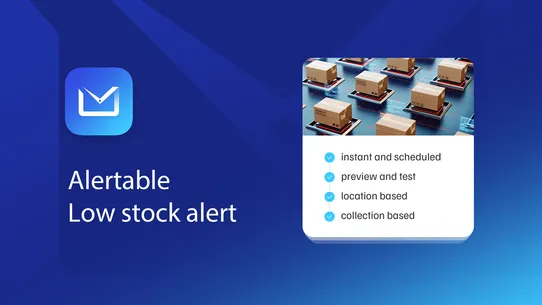 Alertable Low Stock Alert screenshot