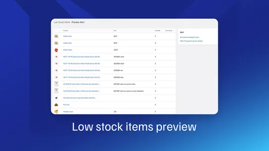 Alertable Low Stock Alert screenshot