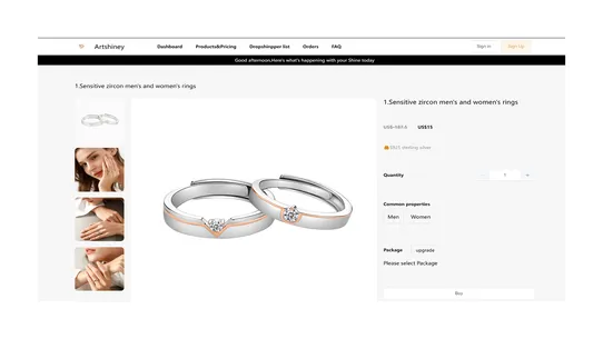 Artshiney：Jewelry Dropshipping screenshot