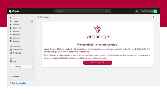 Vinobridge screenshot