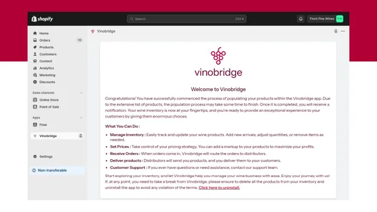 Vinobridge screenshot