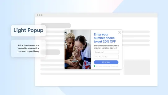 Popup Sign up ‑ Sales Banner screenshot