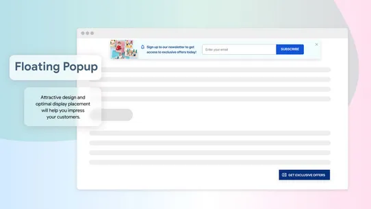 Popup Sign up ‑ Sales Banner screenshot