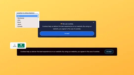 Simple GDPR Cookie Banner screenshot