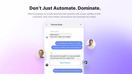 Channel AI Live Chat Inbox CRM screenshot