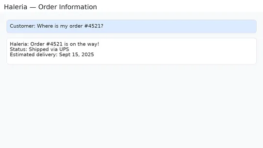 Haleria AI Assistant screenshot