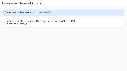 Haleria AI Assistant screenshot