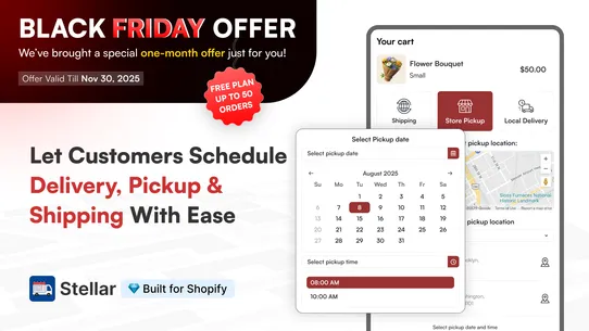 Stellar Delivery Date &amp; Pickup screenshot