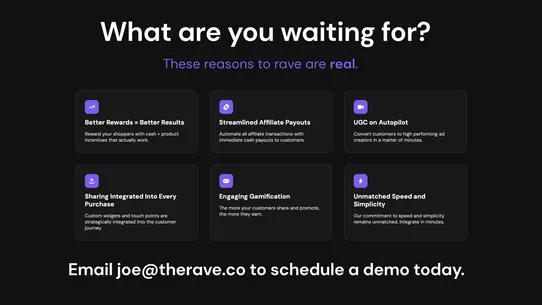 Rave: Referral, Affiliate, UGC screenshot