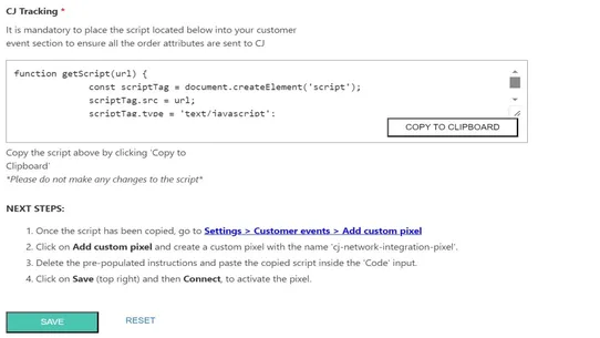 CJ Network Integration screenshot