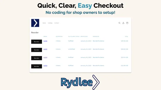 Rydlee ‑ Reorder Pro screenshot