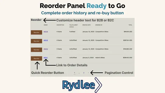 Rydlee ‑ Reorder Pro screenshot