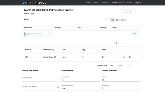 StockSavvy Barcode Scanning screenshot