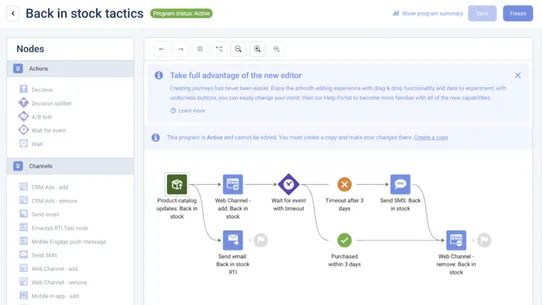 SAP Emarsys Marketing Platform screenshot