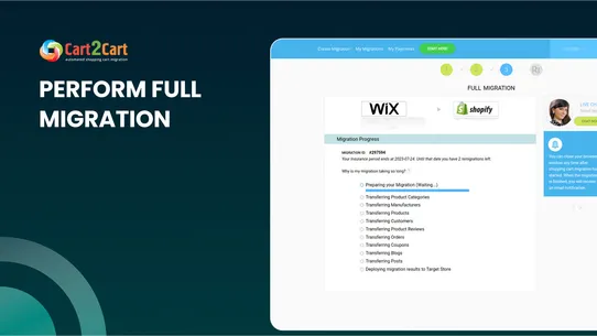 Wix Migration App by Cart2Cart screenshot