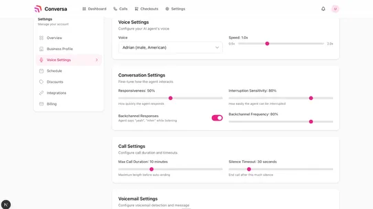 Conversa | Your AI Voice Agent screenshot