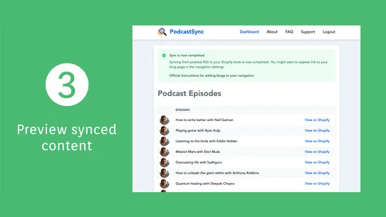 Podcast Sync Umbrella screenshot