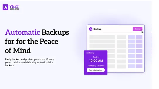 Free Backup App | YeetCommerce screenshot