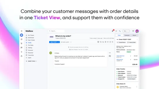 Customer Service Helpdesk App screenshot