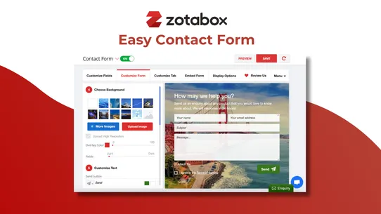 Zotabox Contact Form Builder screenshot