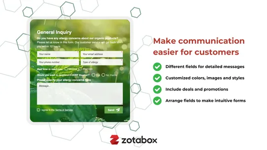 Zotabox Contact Form Builder screenshot