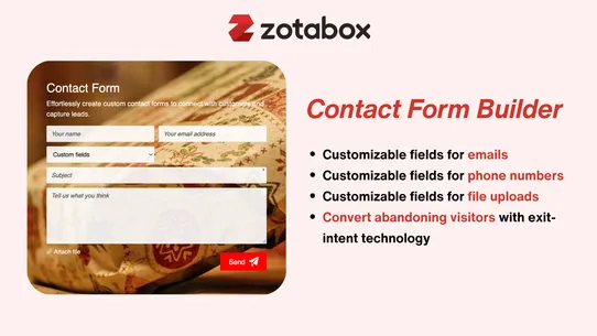 Zotabox Contact Form Builder screenshot