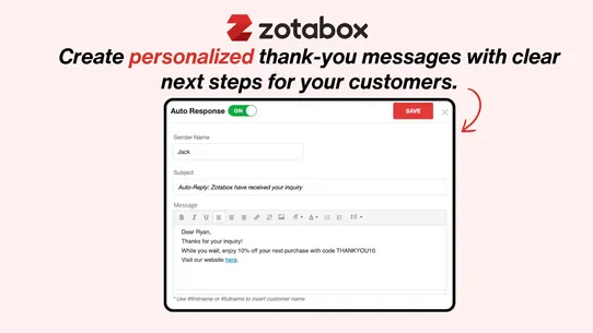 Zotabox Contact Form Builder screenshot