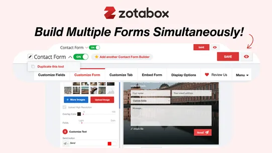 Zotabox Contact Form Builder screenshot