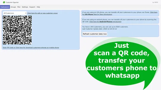 Wise Customer Exporter screenshot