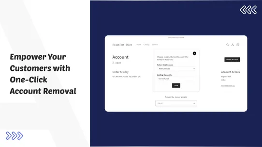 ESTS Delete Customer Account screenshot