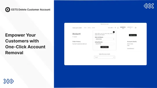 ESTS Delete Customer Account screenshot