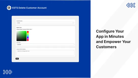 ESTS Delete Customer Account screenshot