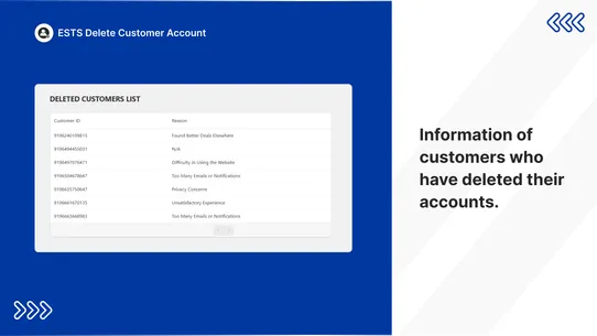 ESTS Delete Customer Account screenshot