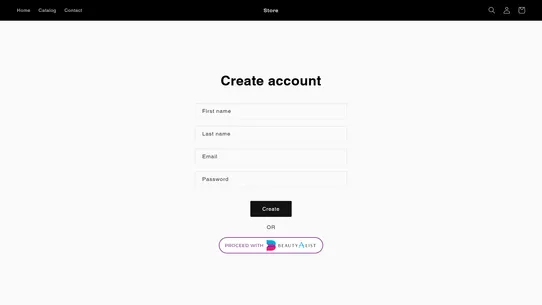 BeautyAList Login screenshot